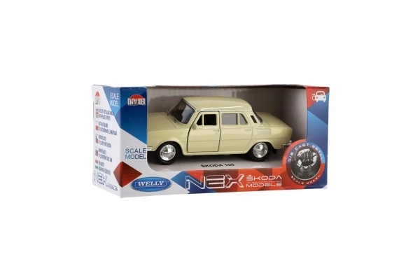 Auto Welly Škoda 100 kov/plast 11cm 1:34 na prosti tek možnost 4 barv 15x7x7cm
