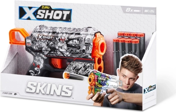 X-Shot Skins Flux – penasti blaster z 8 izstrelki