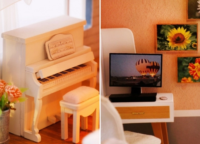 Devět miniatur hiške Hiša barvne glazure