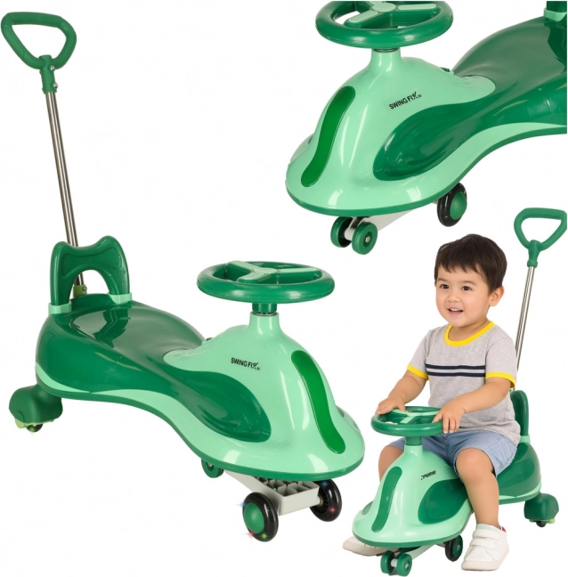 Zelena vozička igrača Swing Fix za otroke