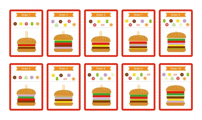 Lesena restavracija za burgerje WOOPIE GREEN za otroke