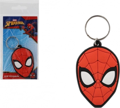 Gumijast obesek za ključe Spiderman – glava 7 cm