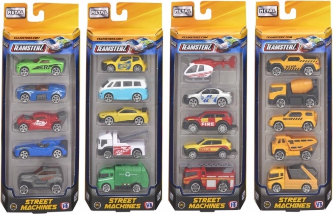 Teamsterz set kovinskih avtomobilčkov 5 kos Street Machines