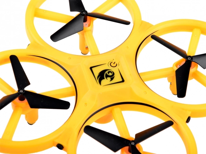 Dron upravljan z gestami rok + daljinsko upravljanje Kvadrokopter RC0573 – Rumena