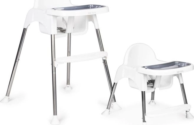 ECOTOYS Jedilni stolček 2v1 bela