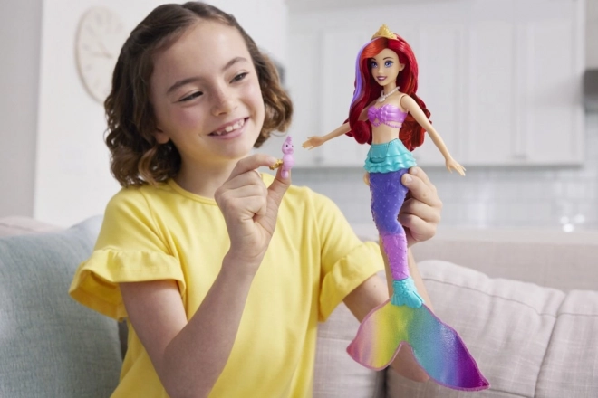 MATTEL Disney Princess punčka Ariel mala morska deklica plava, spreminja barvo