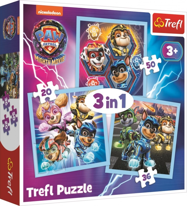 Sestavljanka 3v1 Tačke na patrulji Moc Mighty Pups