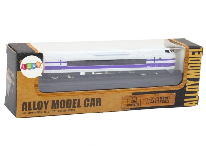 Model zbirateljski vlak vagon 1:48 kovinski belo-vijoličen