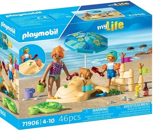 Komplet figur PLAYMOBIL My Life Družina na plaži