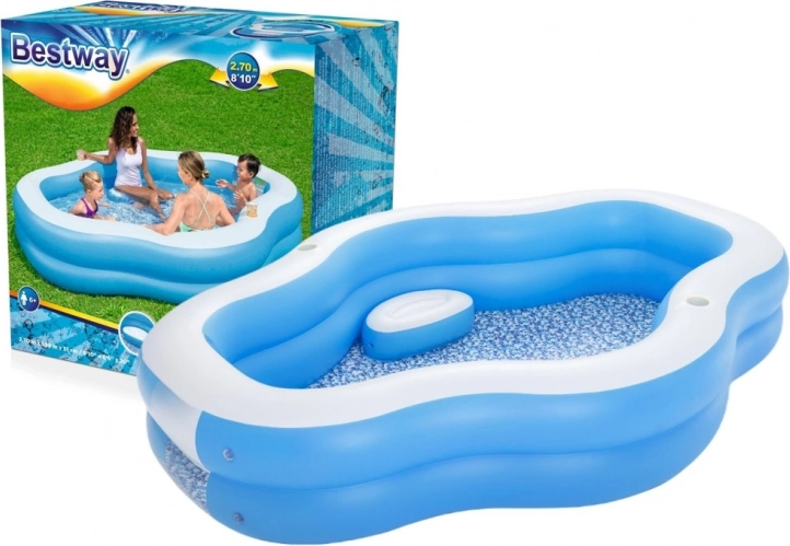 Napenjalni družinski bazen z okencem in sedeži BESTWAY 270 × 198 × 51 cm
