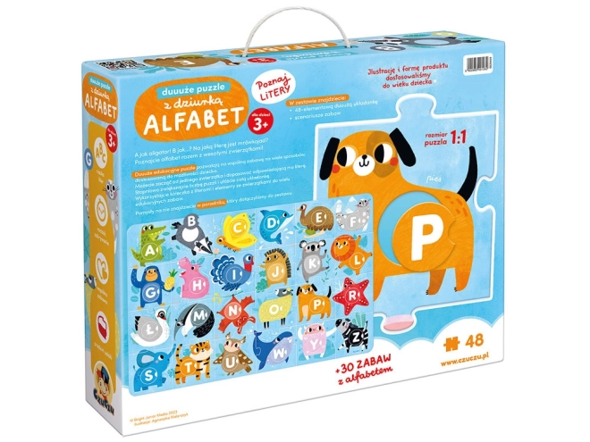 CzuCzu veliki puzzle z luknjo Abeceda