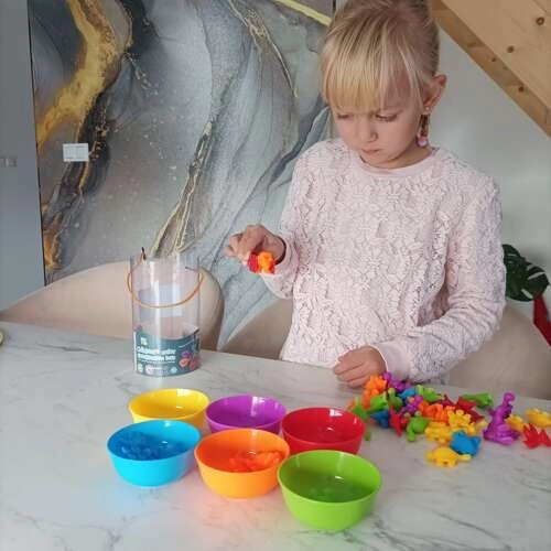 Lesena montessori igra Nauči se šteti – Dinozavri