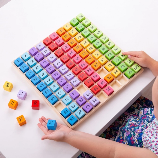 Izobraževalna igrača Bigjigs Toys – Lesene številke v zaboju