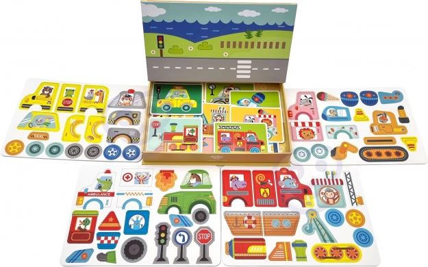 Tooky Toy Magnetna Montessori Omara z 80 Deli