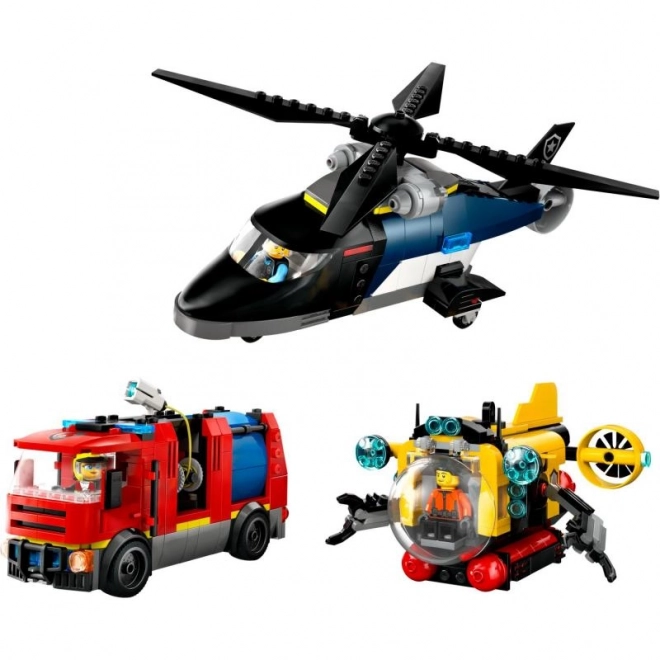 LEGO® City 60462 Remix: Helikopter, gasilsko vozilo in podmornica