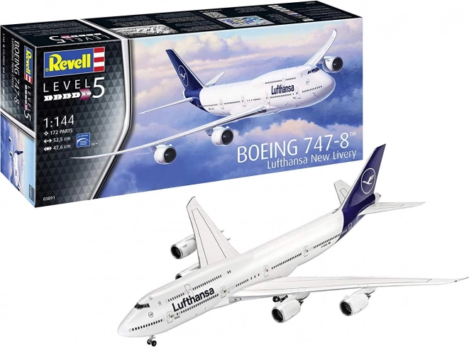 Plastični model letala Boeing 747-8 Lufthansa