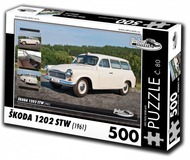 Sestavljanka RETRO-AUTA Škoda 1202 STW reševalno vozilo (1961) – 500 kosov