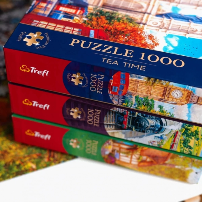 TREFL Puzzle Premium Plus Čajni čas: Lesena hiška 1000 kosov