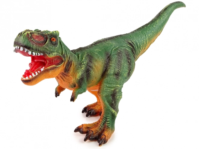 Veliki dinozaver Tyrannosaurus Rex zelen in oranžen z zvokom, dolg 60 cm