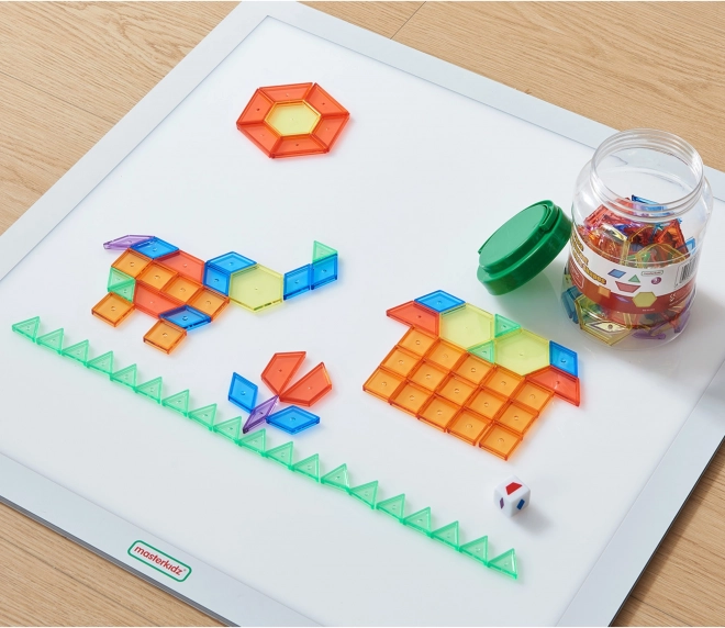 Barvni kvadratni LED panel MASTERKIDZ z Montessori mozaiko 140 kosov