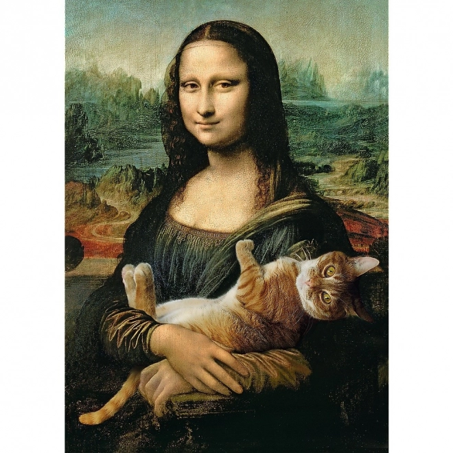 Uganka Mona Lisa z mačko Mruček, 500 kosov