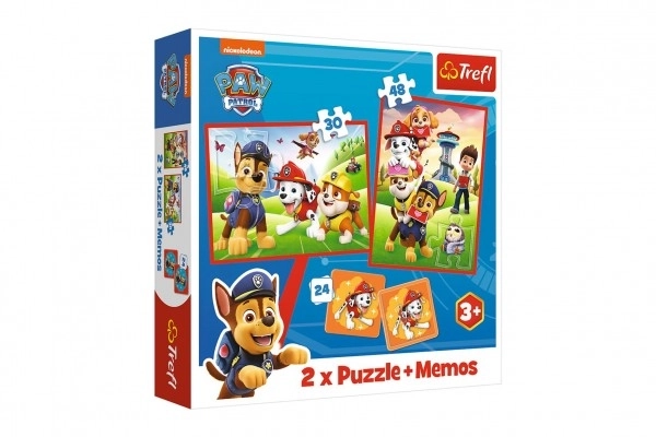 TREFL Komplet 3v1 Tačke na patrulji v akciji (2x sestavljanka + spomin)