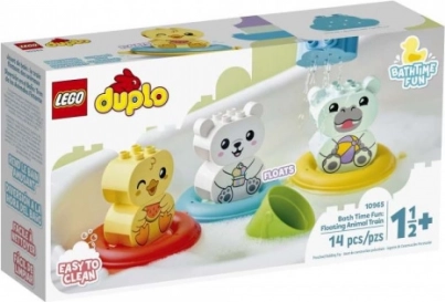 LEGO Duplo zabava v kopalnici: plavajoči vlak z živalicami
