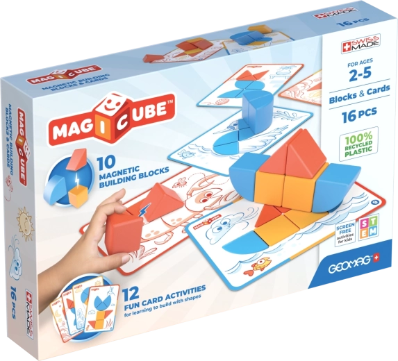 Geomag Magicube Blocks & Cards – magnetna sestavljanka 16 kosov
