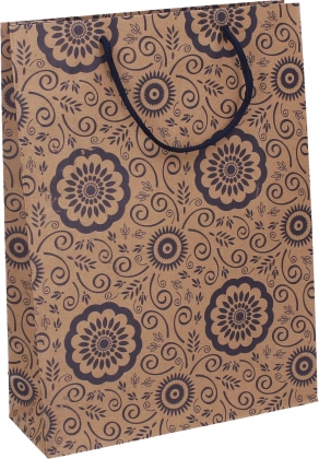 Darilna vrečka kraft M 23,5 × 31,5 × 8,5 cm