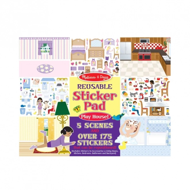 Ponovno lepilne nalepke 'Igrajmo se hišo' Melissa & Doug