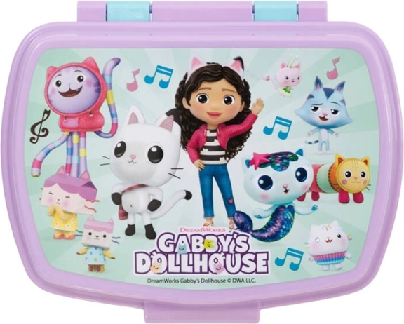 Otroška škatla za malico Gabby's Dollhouse 750 ml rožnato-modra