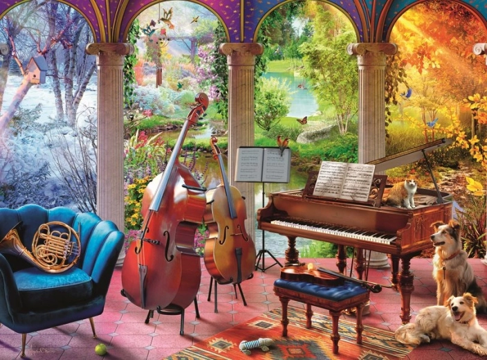 Ravensburger puzzle Glasba štirih letnih časov XXL 100 kosov