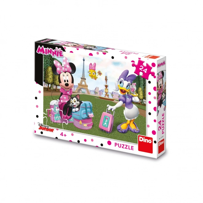 Sestavljanka Minnie in Daisy v Parizu 24 delov