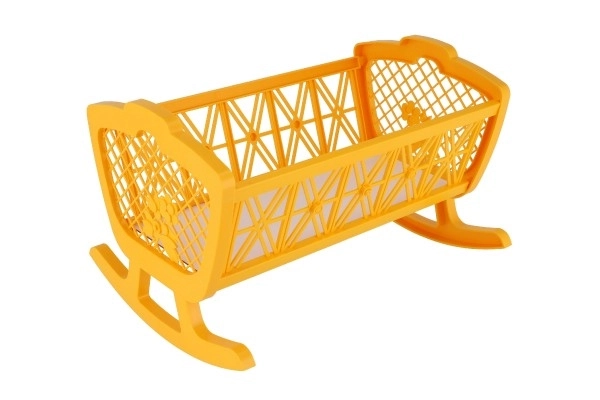 Zibelka za punčke brez kompleta plast 47x35x30cm v škatli 48x32x8cm
