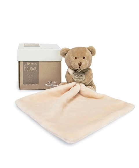 Doudou darilni set - medvedek s ninico 10 cm
