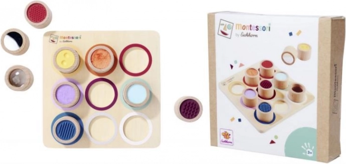 Montessori tipna deska z 9 senzoričnimi valji