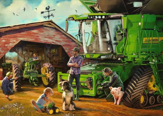 RAVENSBURGER Sestavljanka John Deer nekoč in zdaj 1000 kosov