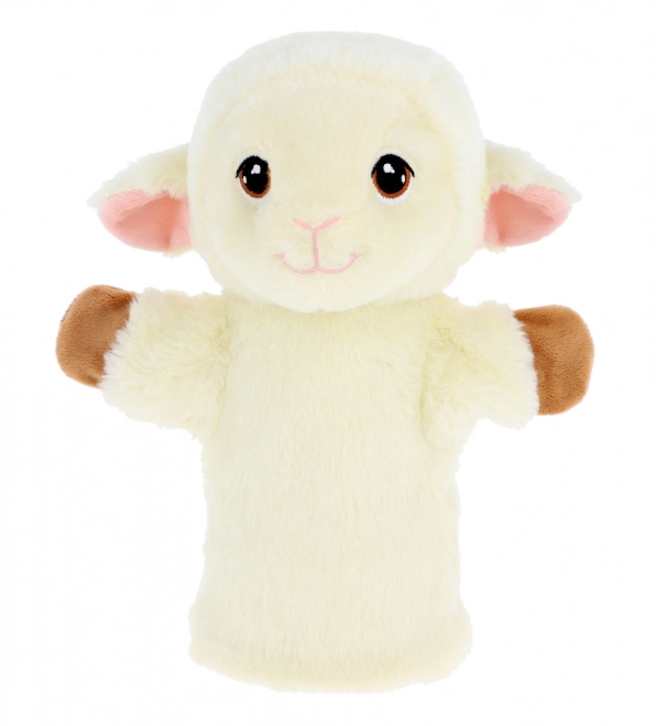 Keel Toys SE3077-5 Keeleco Ovčka - eko plišast ročna lutka 27 cm