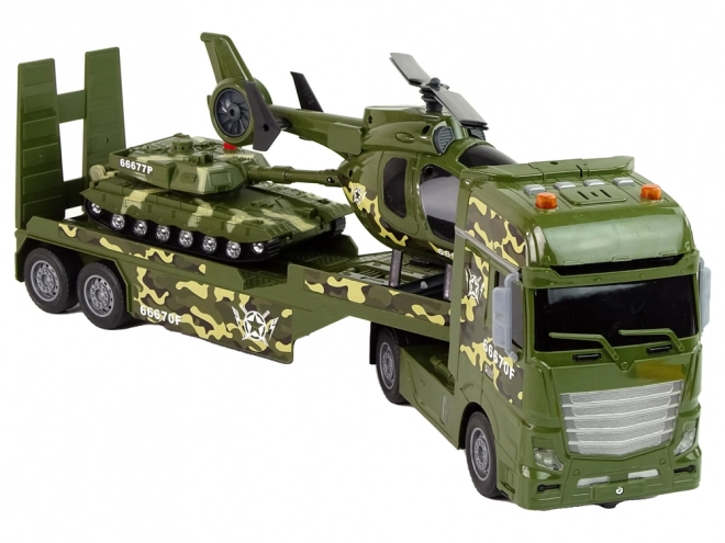Vojaška gradbena igrača Tovornjak s frikcijskim pogonom Fakcija tank Helikopter