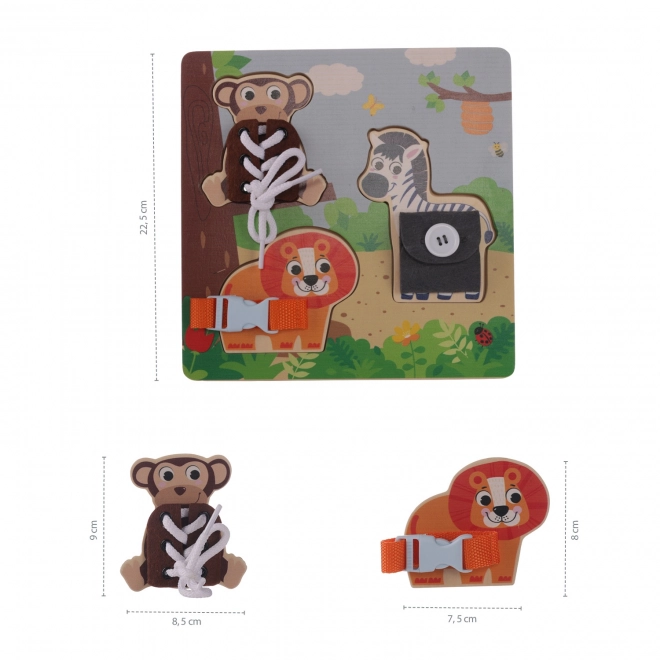 Leseno Montessori safaripuzzle za otroke