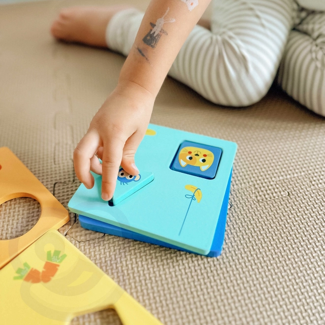 Montessori sestavljanka oblike in barve z živalcami