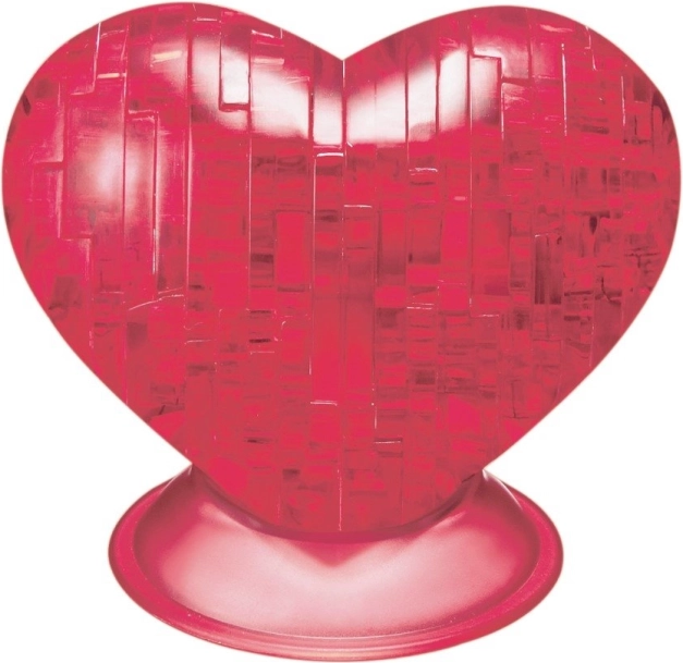 3D Crystal puzzle rdeče srce 46 koščkov