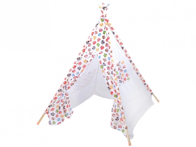 Otroški teepee šotor Vesela sova