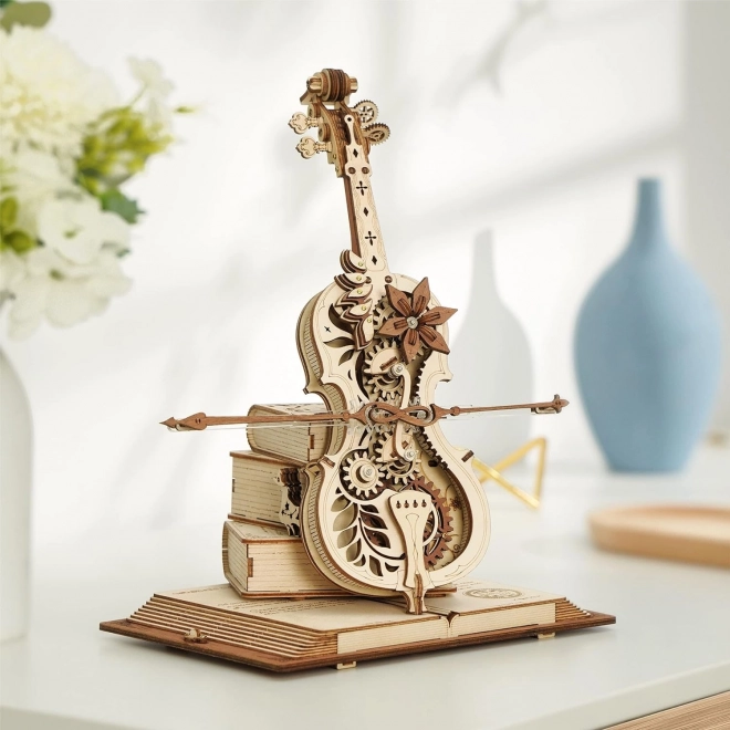 RoboTime lesene mehanske uganke Čarobni violončelo (električni pogon)