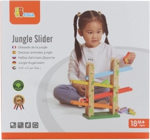 Lesena spustna proga za živalice Jungle Slider