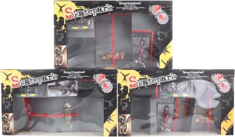 Komplet ramp Skatepark z miniaturnim skejtom in kolesom