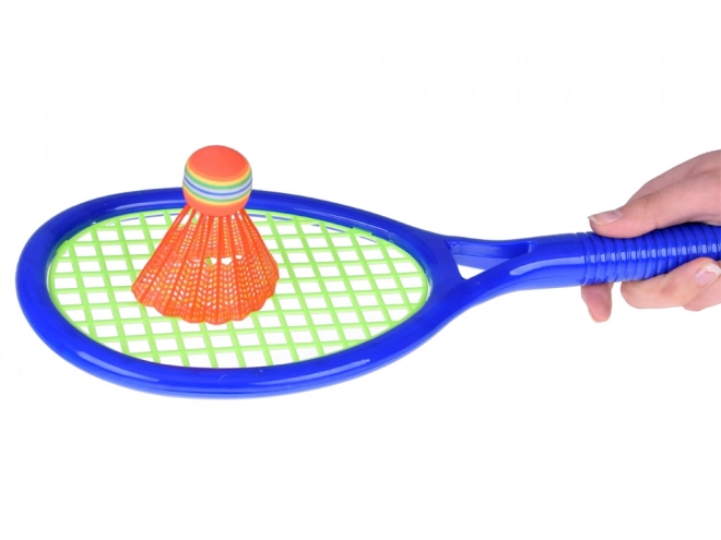 Športni set 3v1: Mreža za odbojko, komplet za badminton, leteči disk