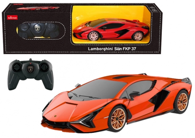 RC avto 1:24 Rastar Lamborghini Sian oranžen