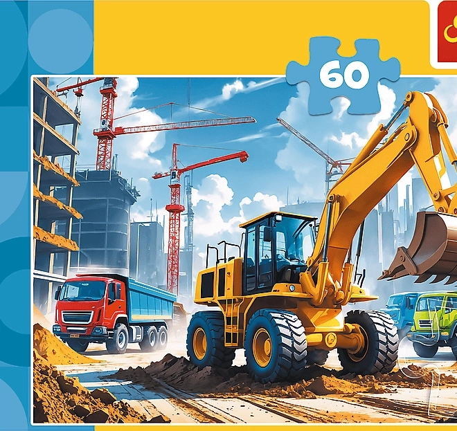 Sestavljanka Traktor z bagralnikom 60 kosov