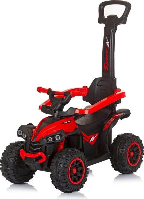 Chipolino poganjalec z vodilno palico in strehico ATV rdeče